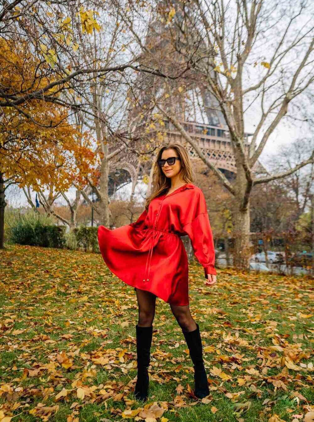 Eiffel Tower Red Dress