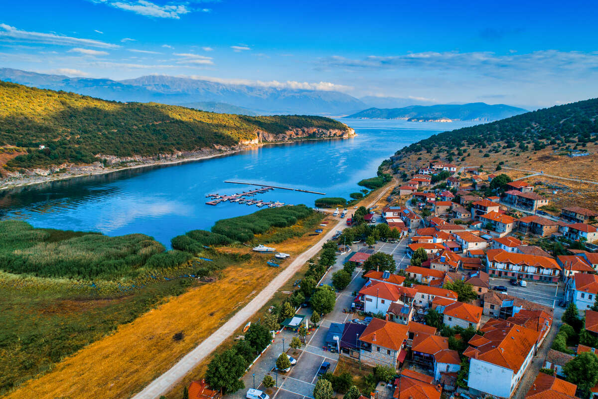 Lake Prespa in Albania, Greece, & North Macedonia