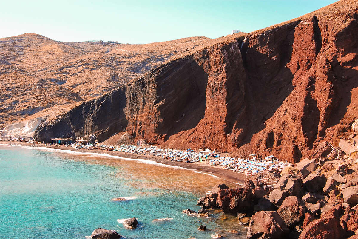 Red Beach in Akrotiri Santorini