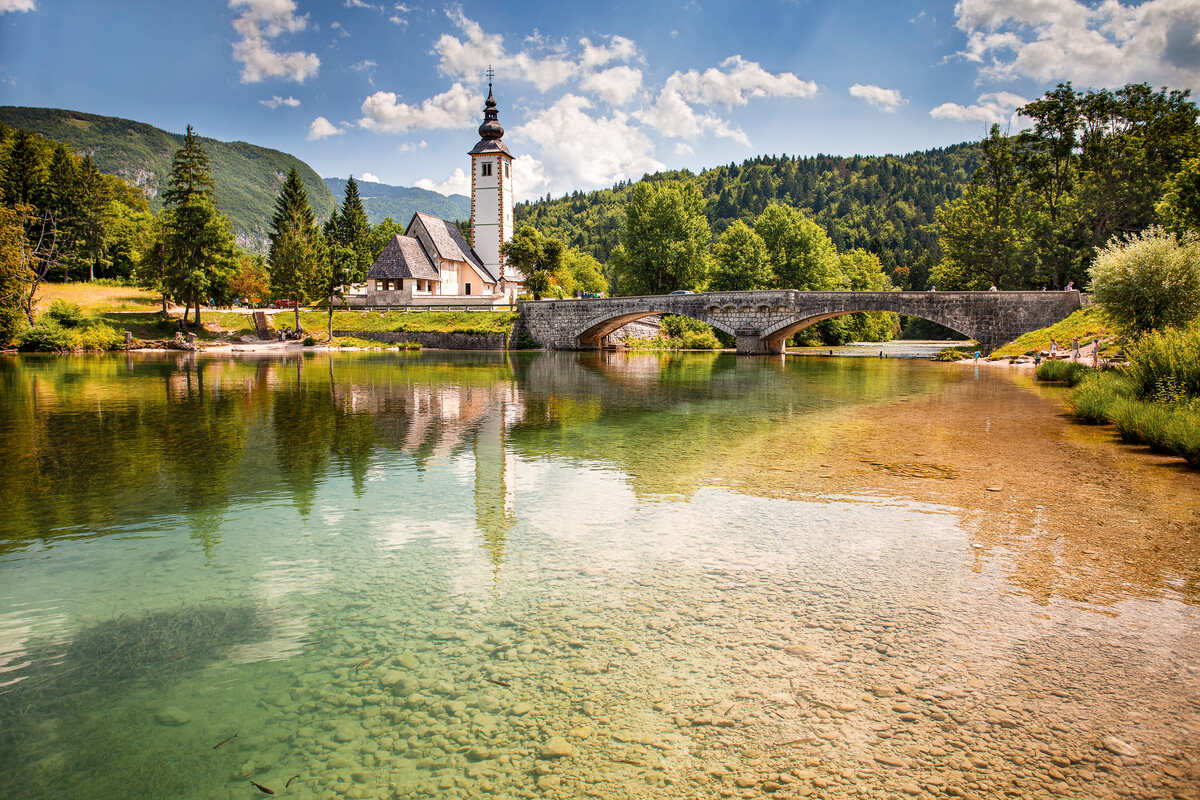 Church of St. John the Baptist Bohinj in Slovenia