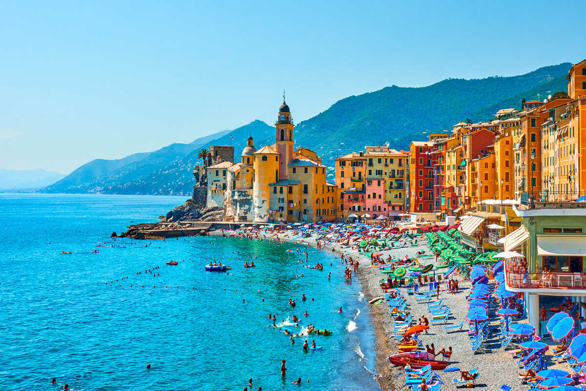 Camogli beach in Italy