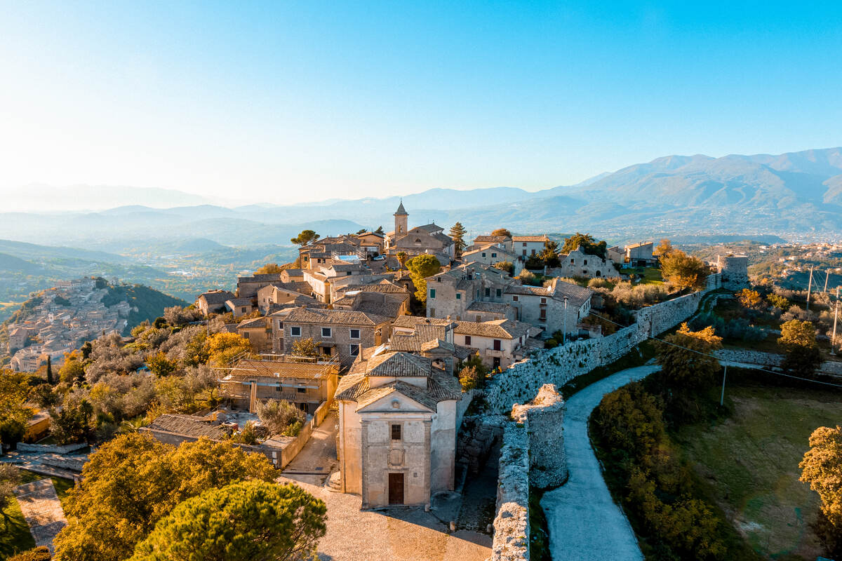 ancient village of Civitavecchia in Italy