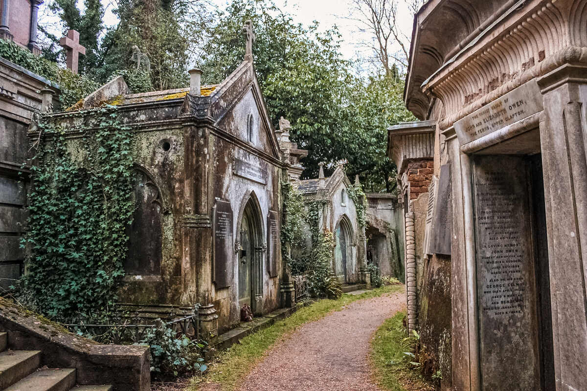 Highgate Cemetery in London England