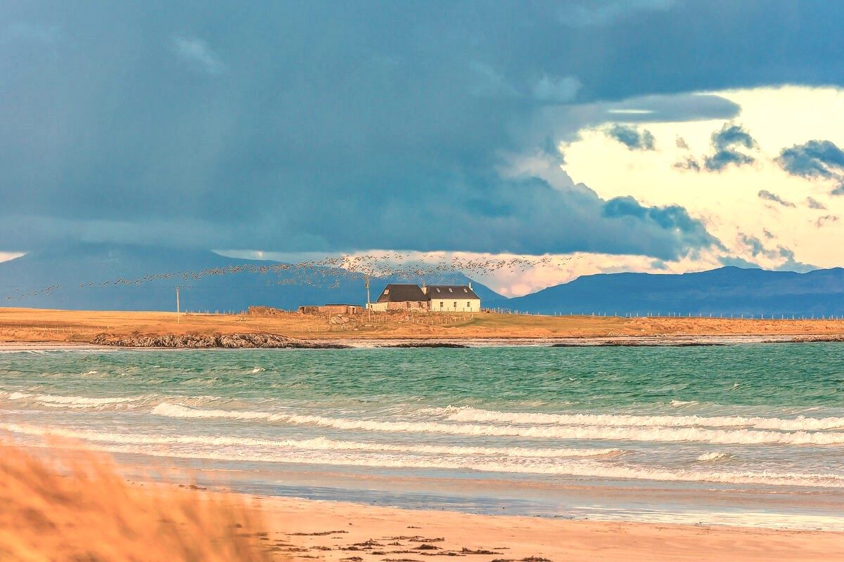 Isle of Tiree in Hebrides UK