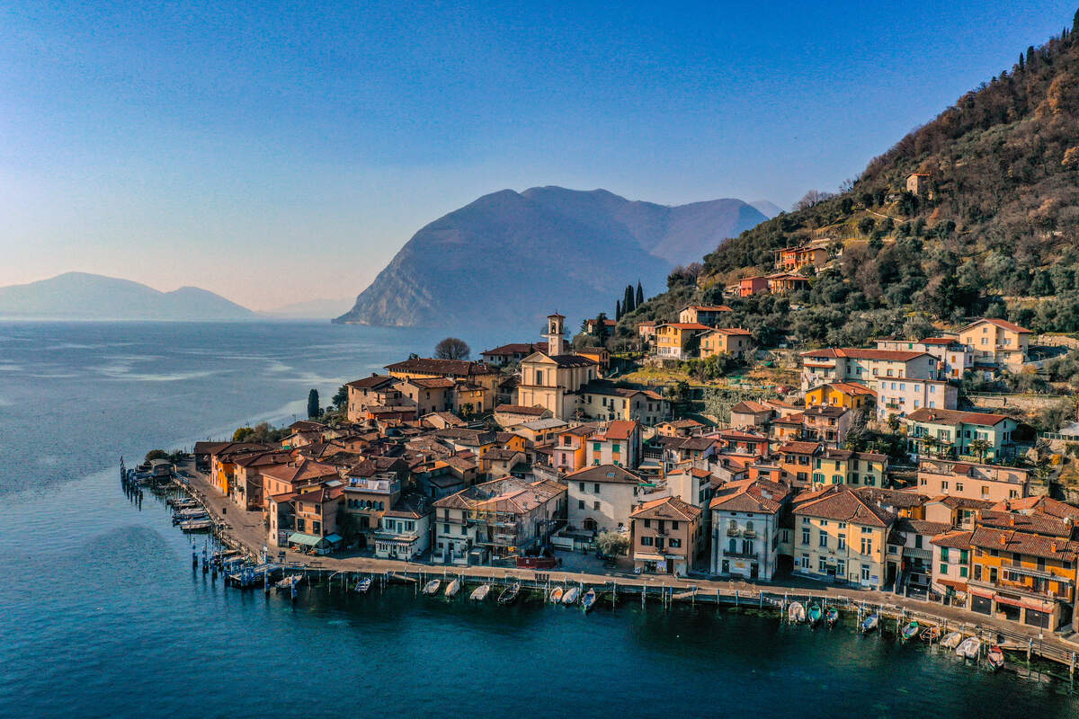 Little Village on lake of Iseo, Monte Isola