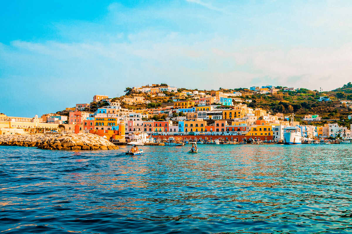 harbour and port at Ponza Lazio in Italy