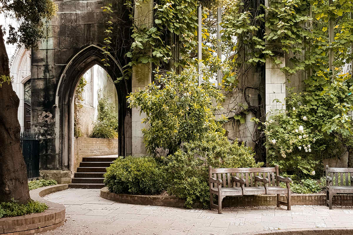 St. Dunstan in the East Church Garden in London