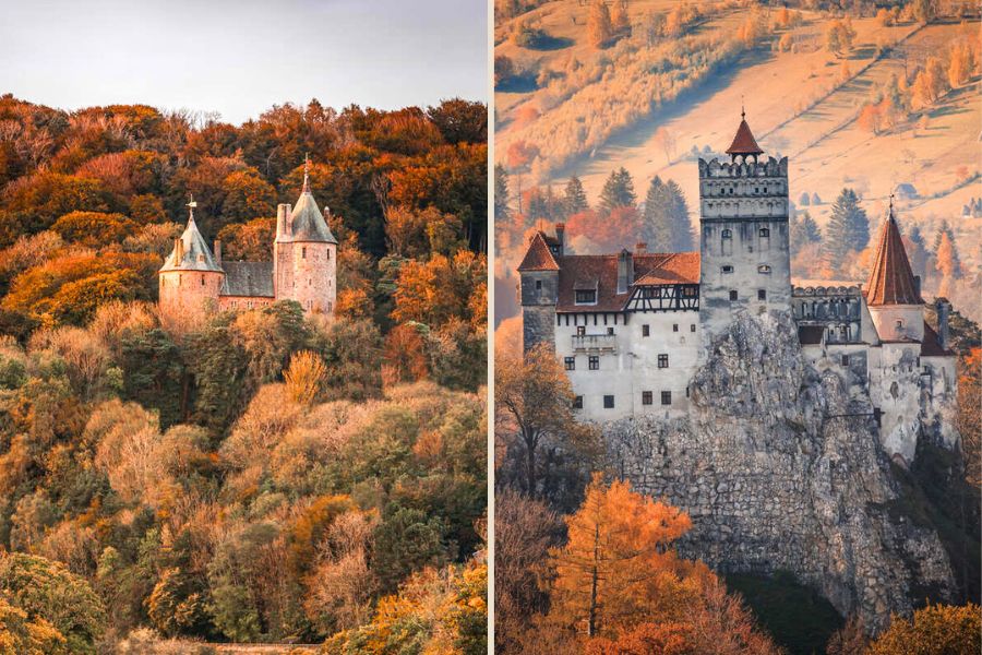 Castell Coch in Wales __ Transylvania in Romania