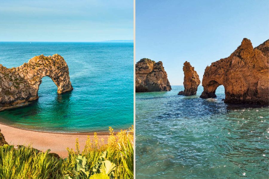 Durdle Door in Dorset __ Lagos in Portugal