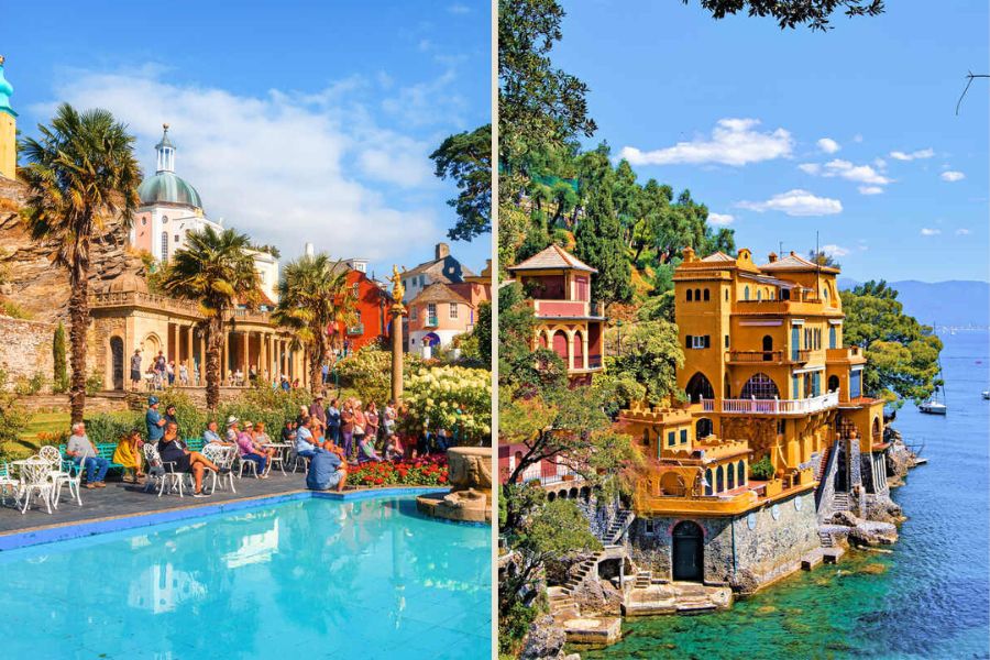 Portmeirion in Wales __ Portofino in Italy