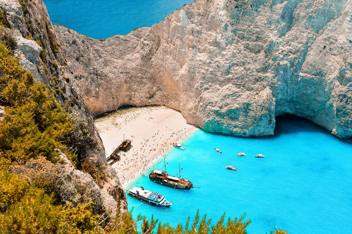 Shipwreck at Navagio Beach Greece