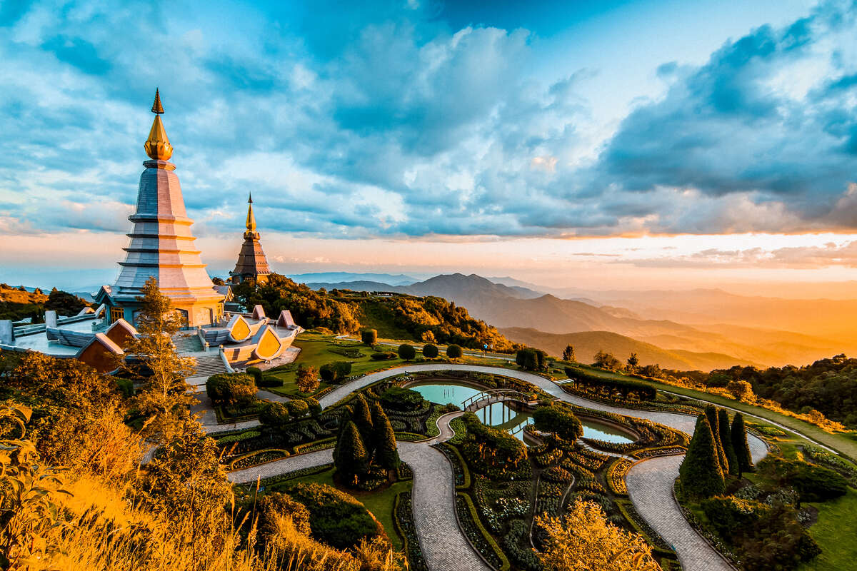 Chiang Mai in Thailand aerial view